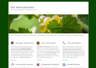 Screenshot Website Weinschmecker